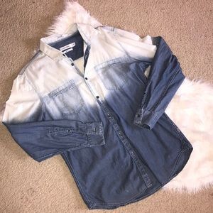 Calvin Klein Button Down ombré denim shirt